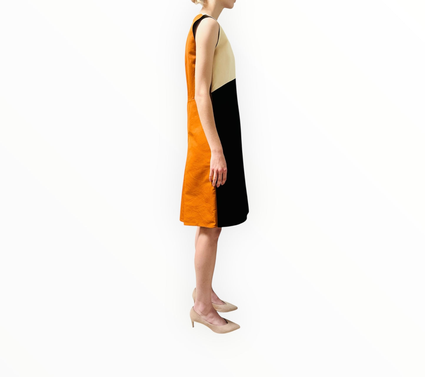 Marni Contrast Cotton Panel Dress - Multi - Size 44