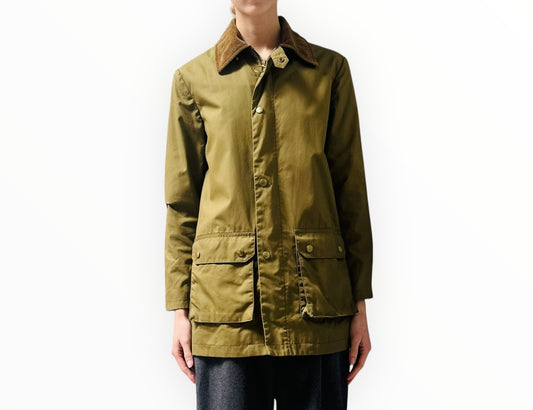 A.P.C Waxed Canvas Mac Chasseur Jacket - Khaki - Size XS