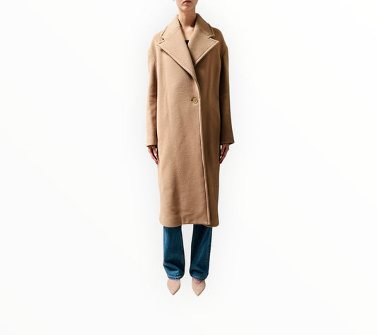 Scanlan Theodore Single Button Coat - Beige - Size 12