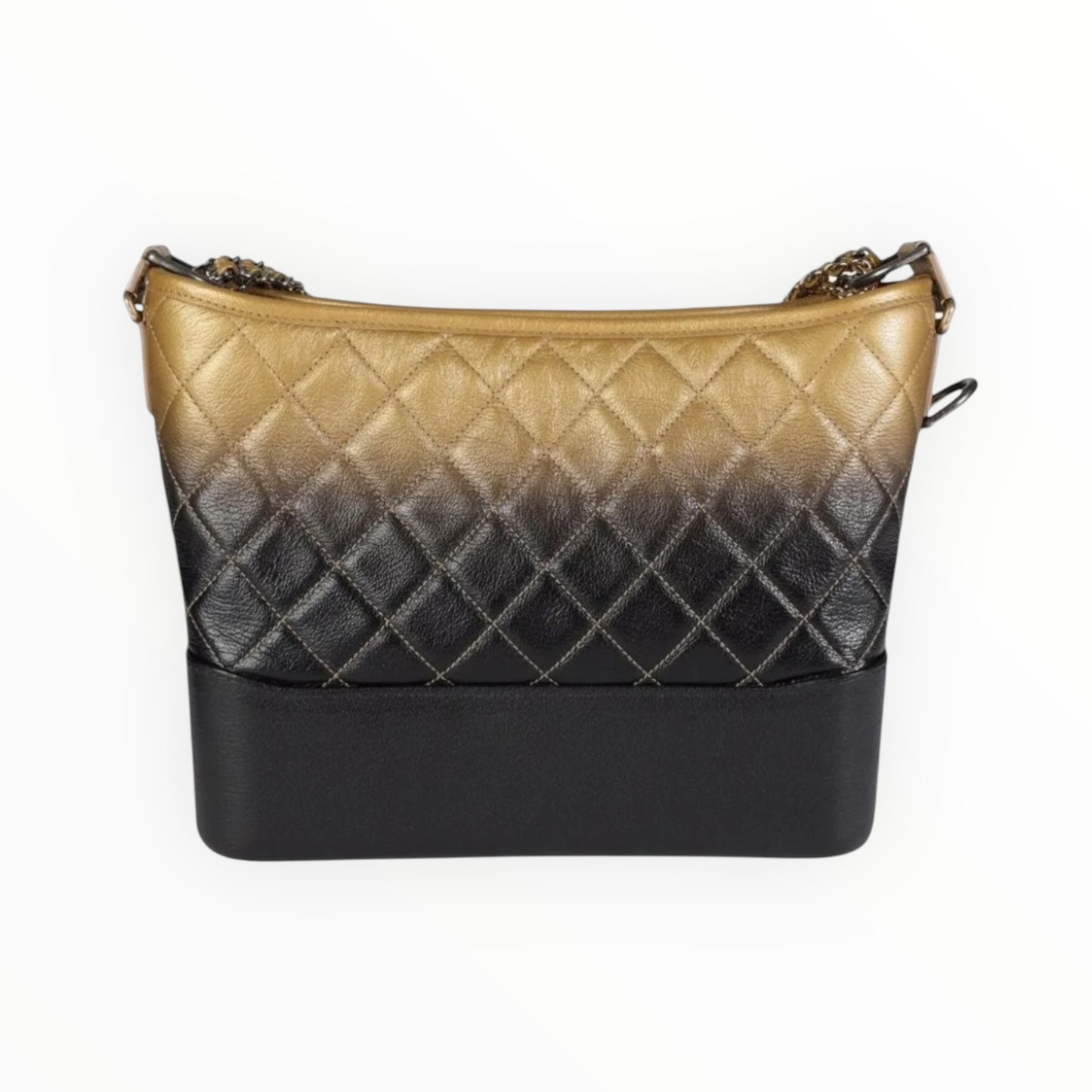 Chanel Gabrielle Hobo Bag- Black/Gold - Small