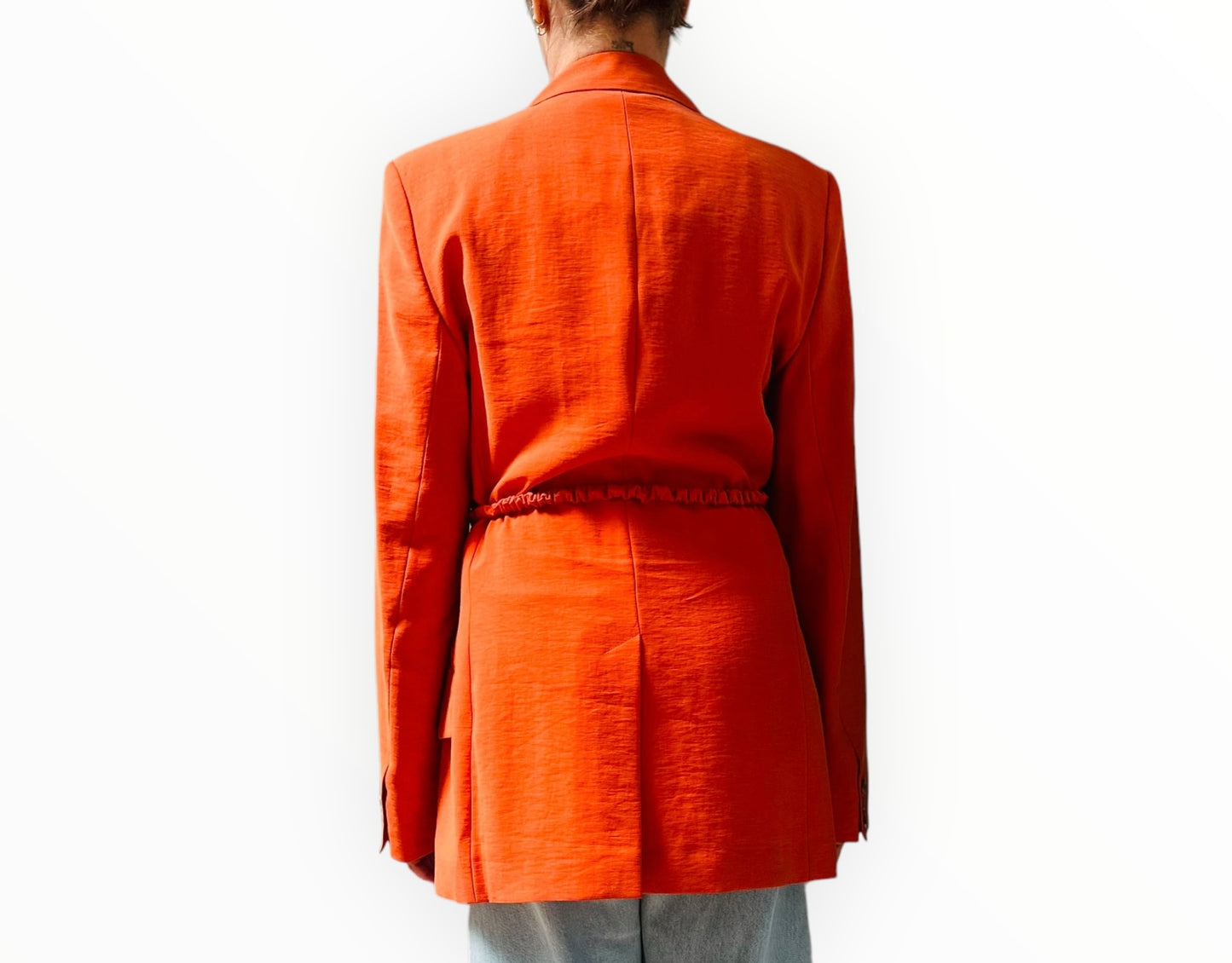 Nanushka Hook & Eye Blazer - Burnt Orange - Size M