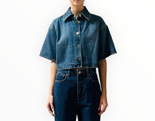 Camilla and Marc Cortez Denim Shirt - Classic Blue - Size AU8