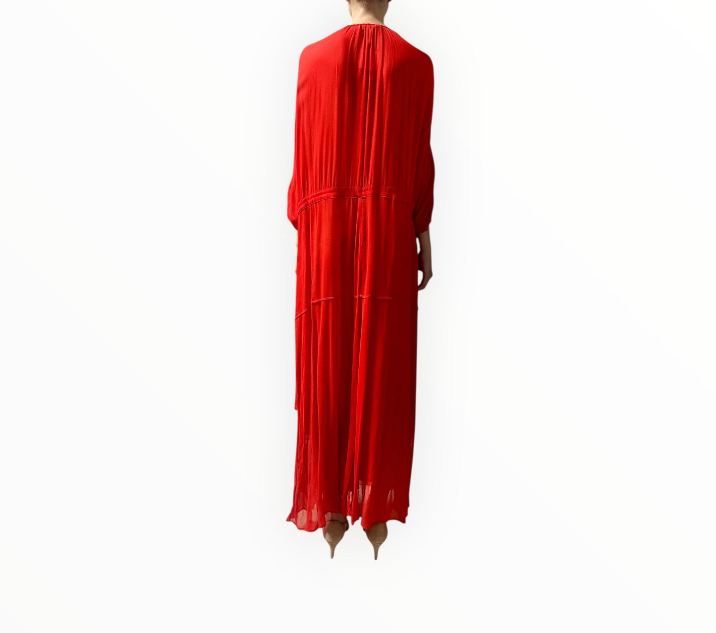 Lee Mathews Ines Dress - Tomato - Size 1