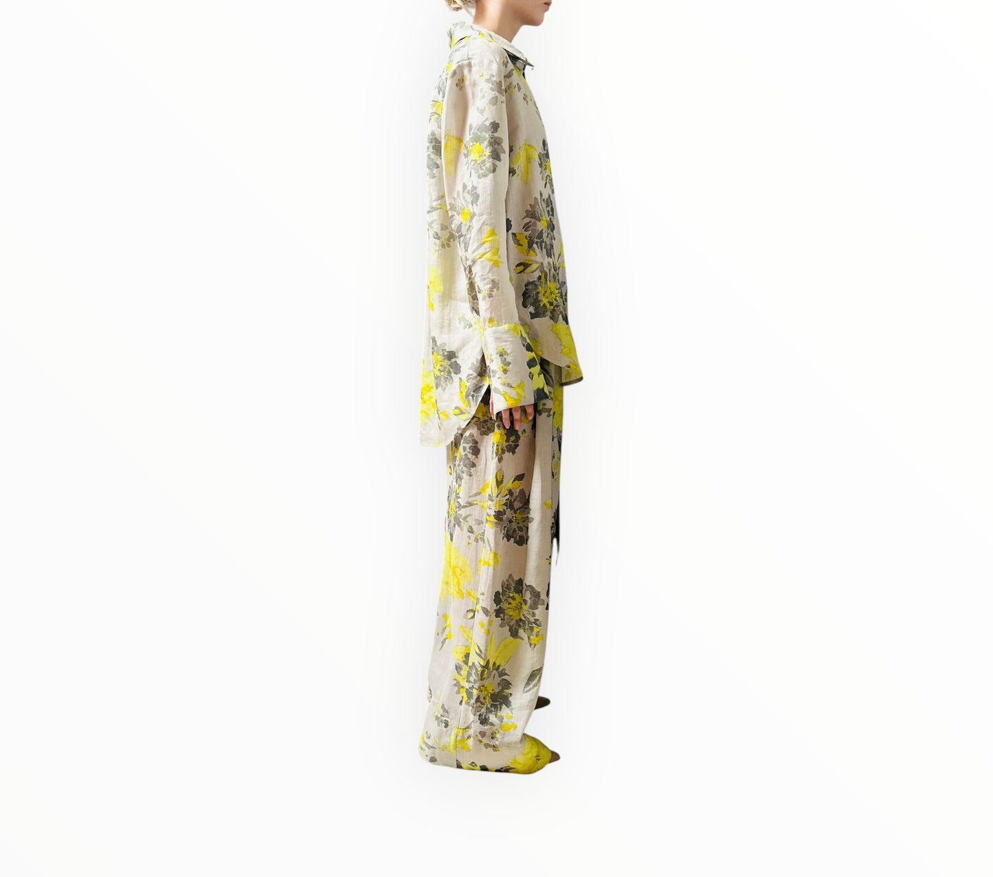 Lee Mathews Lila Shirt and Pant Set - Lemon Yellow - Size 2