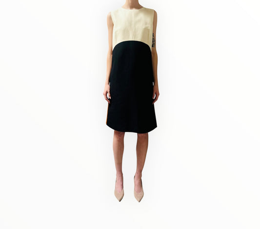 Marni Contrast Cotton Panel Dress - Multi - Size 44