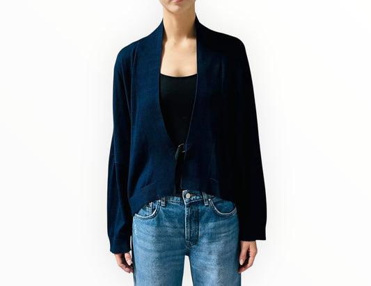 Zadig&Voltaire Cropped D Ring Cardigan - Navy Marle - Size XS/S