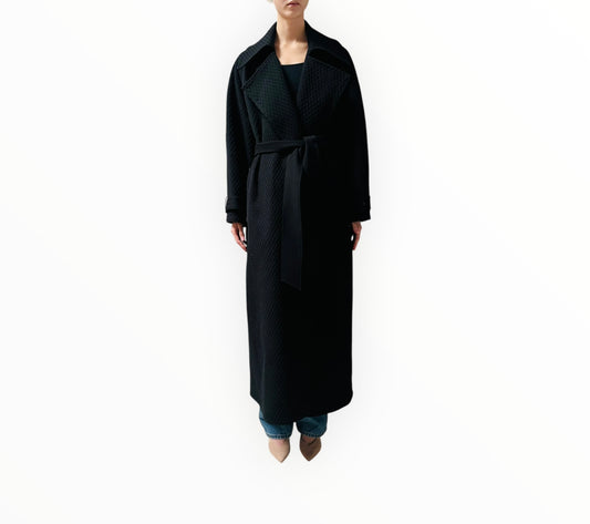 Camilla and Marc Roseline Textured Coat - Black - Size XS/S