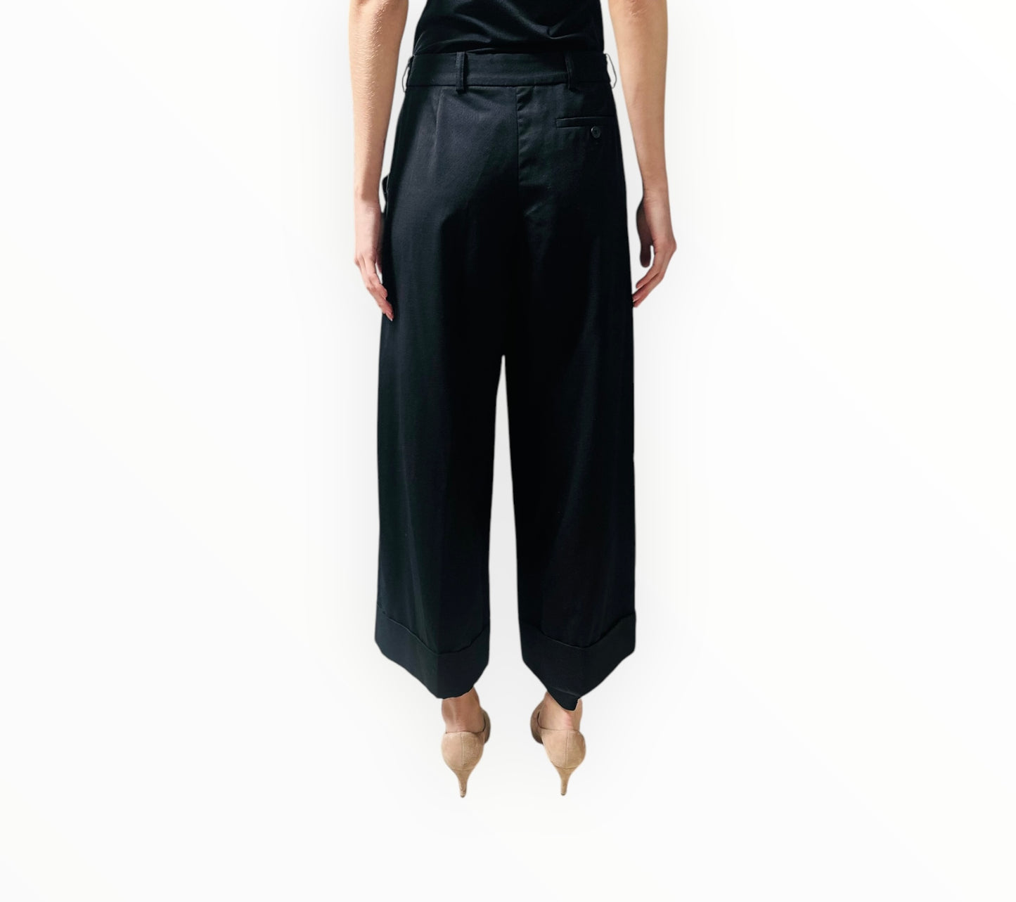 Simone Roche Bow Pocket Pants - Black - Size 8