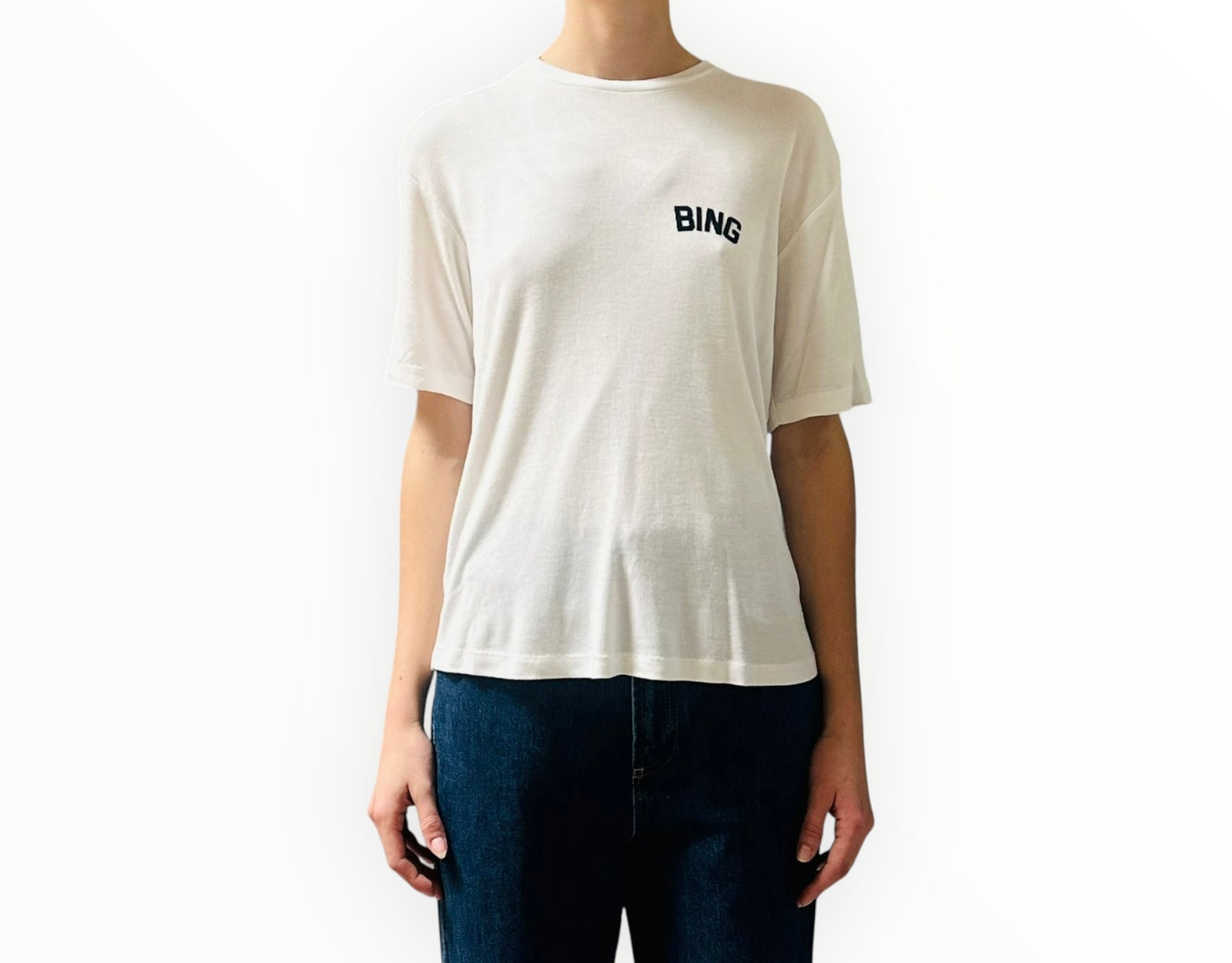 Anine Bing Hollywood Tee - White - Size S