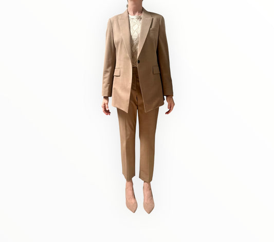 Theory Etiennette Suit - Beige Melange - Size 8