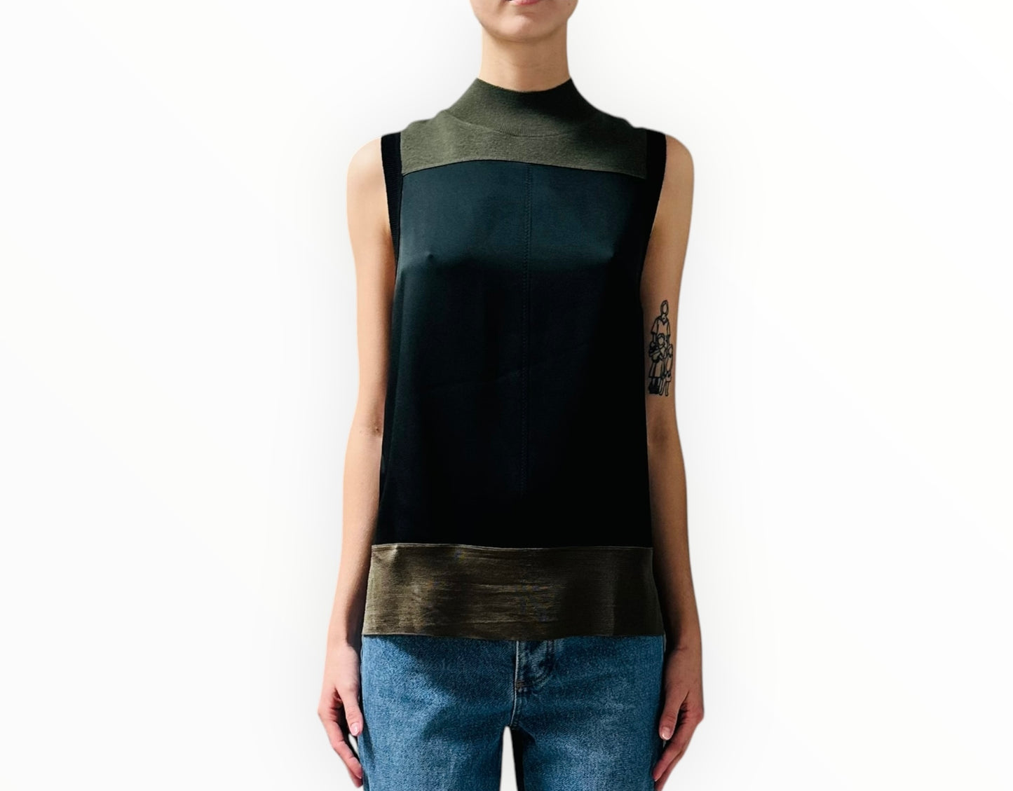 Rag & Bone Combo Vest - Black/Khaki - Size M
