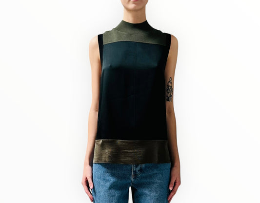 Rag & Bone Combo Vest - Black/Khaki - Size M