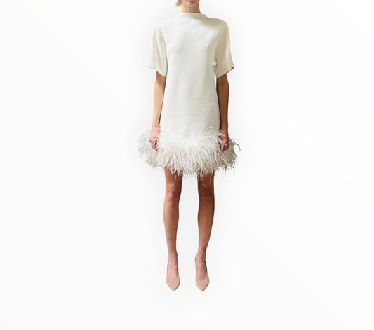 Rachel Gilbert Rita Mini Dress - White - Size S