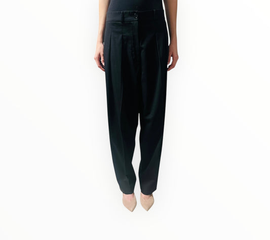 Jac + Jack Two Pleat Front Pants - Black - Size 12