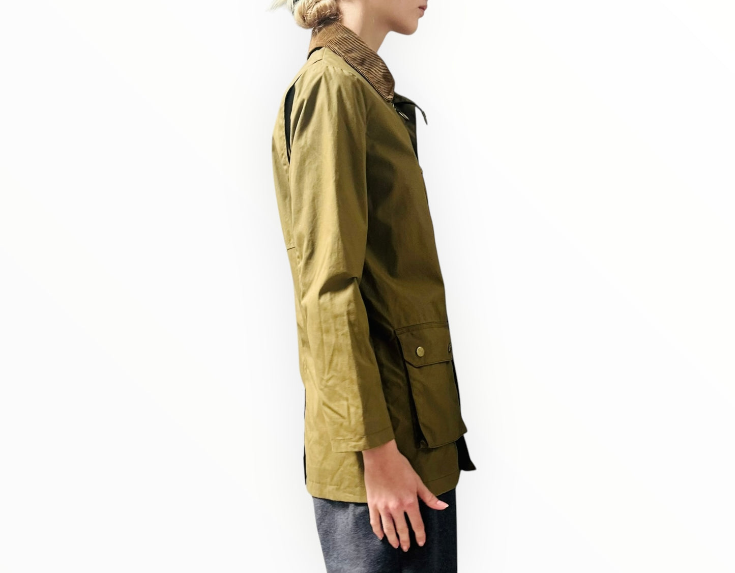 A.P.C Waxed Canvas Mac Chasseur Jacket - Khaki - Size XS