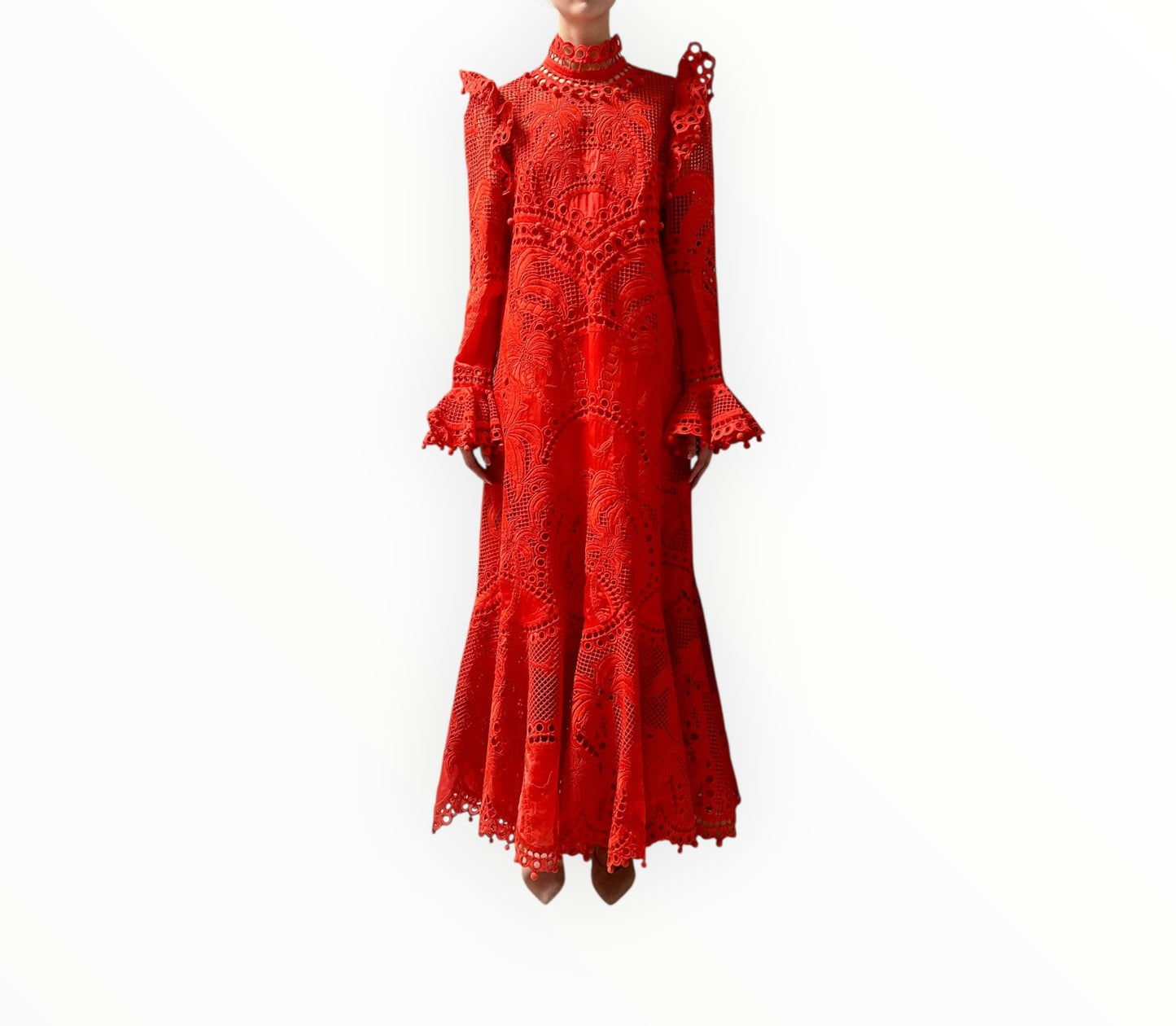 Zimmermann Brightside Palm Gown - Red - Size 3