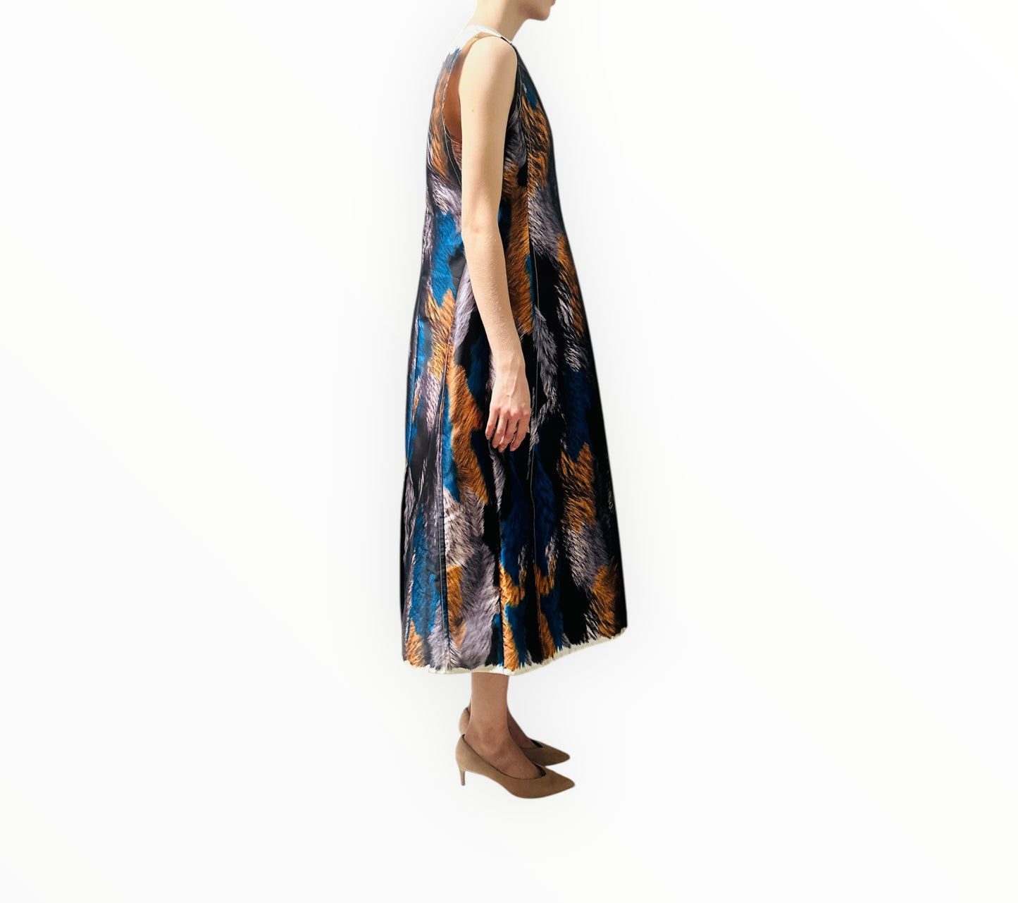 Marni Feather Long Dress - Multi - Size 12