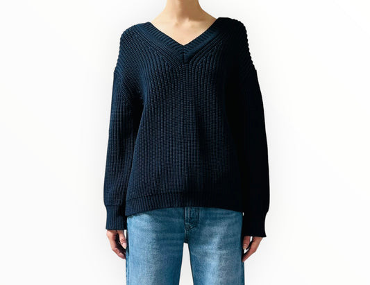 Scanlan Theodore Chunky Knit Jumper - Navy - Size M