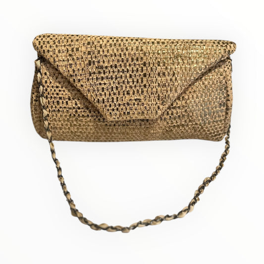 Maria La Rosa Raffia Shoulder Bag - Gold