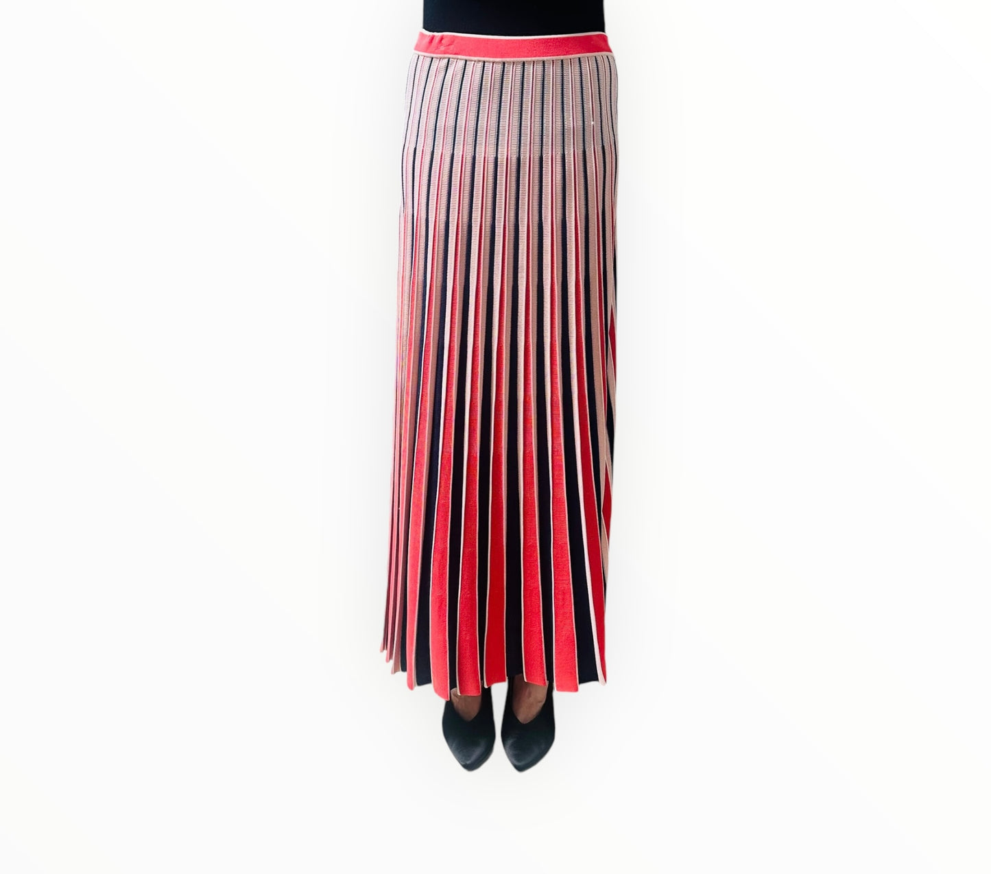 Zimmermann Postcard Stretch-Knit Midi Skirt - Multi - Size 1