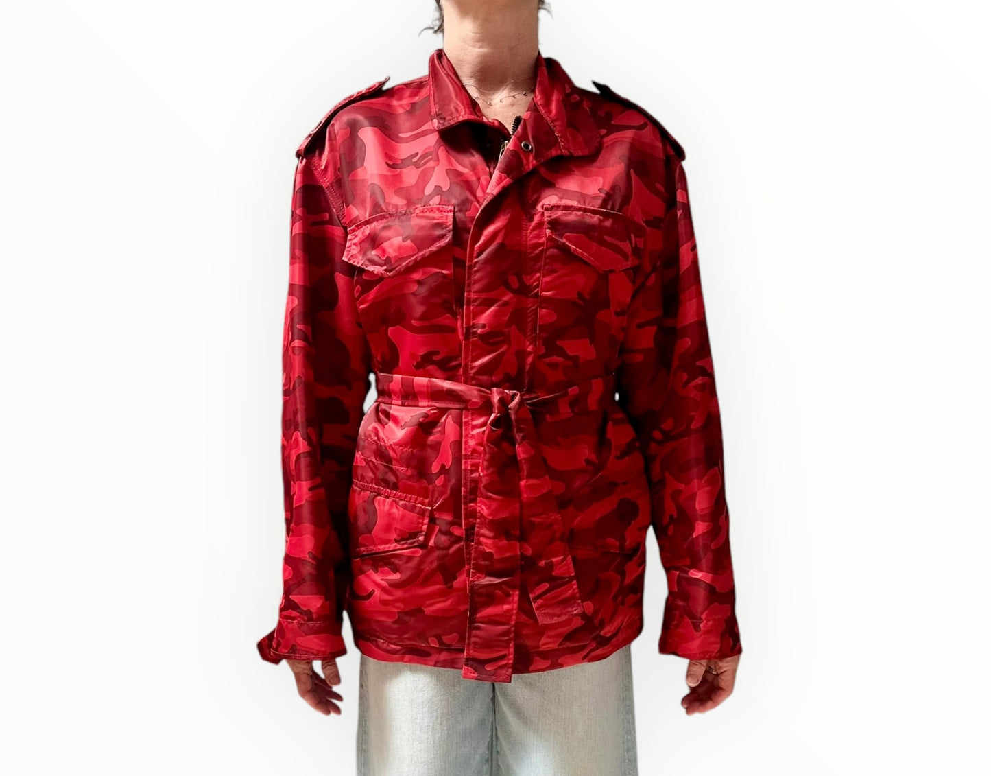 Nili Lotan Camo Jacket - Red - Size M