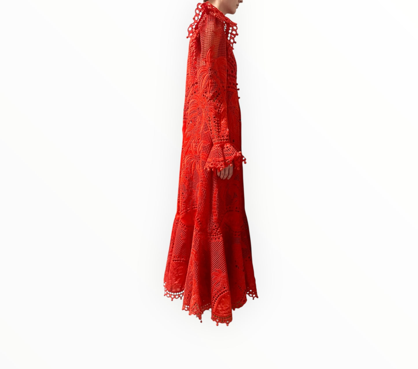 Zimmermann Brightside Palm Gown - Red - Size 3