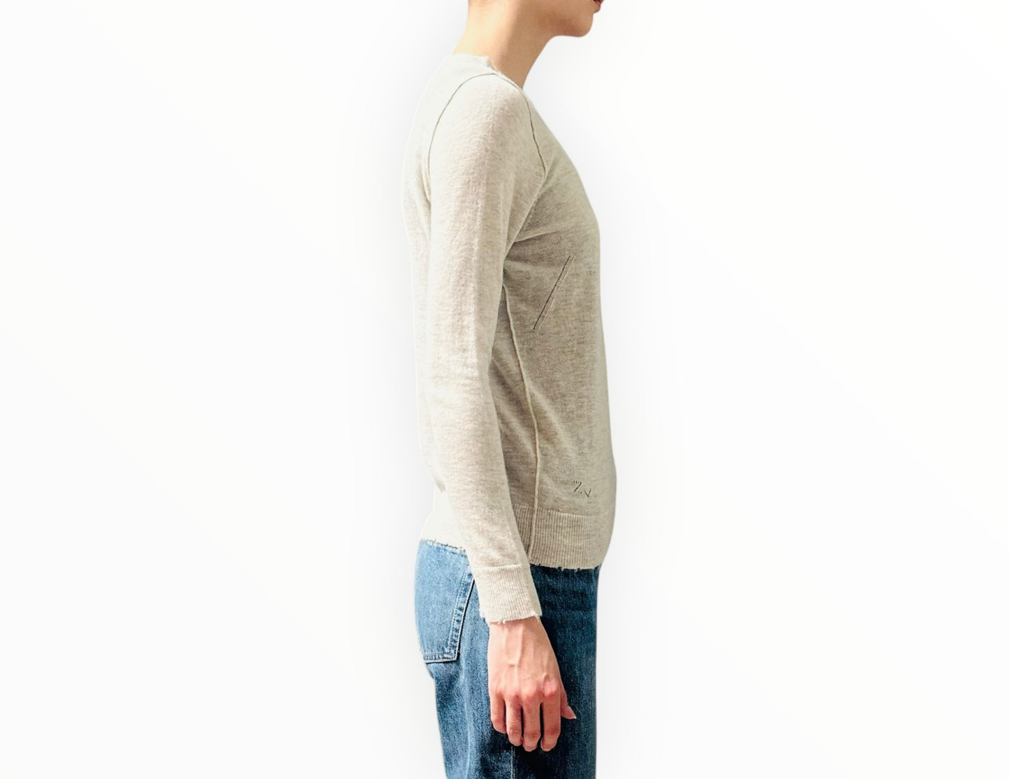 Zadig & Voltaire Fine Cashmere Knit - Light Gray Marle - Size XS