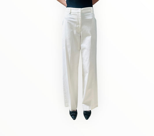 Matteau Wide Leg Pant - White - Size AU14