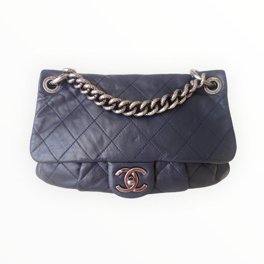 Chanel Coco Pleats Bag - Navy