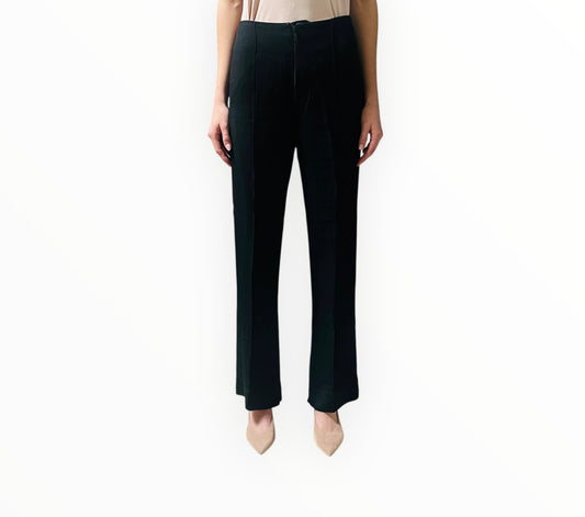 Bassike Exposed Zip Pants - Black - Size 0