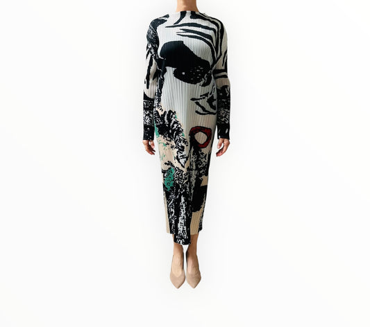 Blackburd Pleated Dress - Multi - Size M