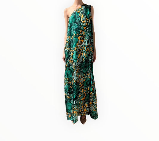 La DoubleJ Roy Maxi Dress - Green/Yellow - Size L
