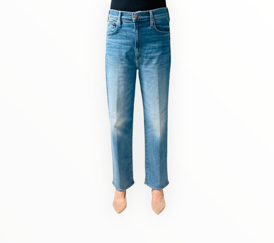 Mother Straight Leg Jeans - Mid Blue - Size 29