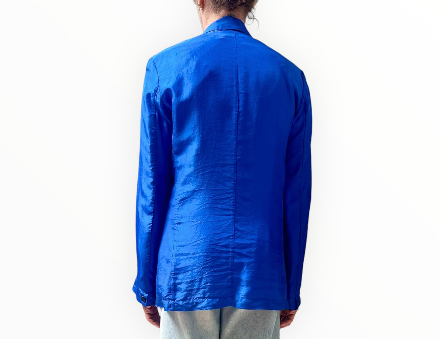 Forte Forte Lightweight Silk Jacket - Lapis - Size 2