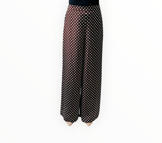 Zimmermann Espionage Silk Wide Leg Pants - Mint Dot - Size 2