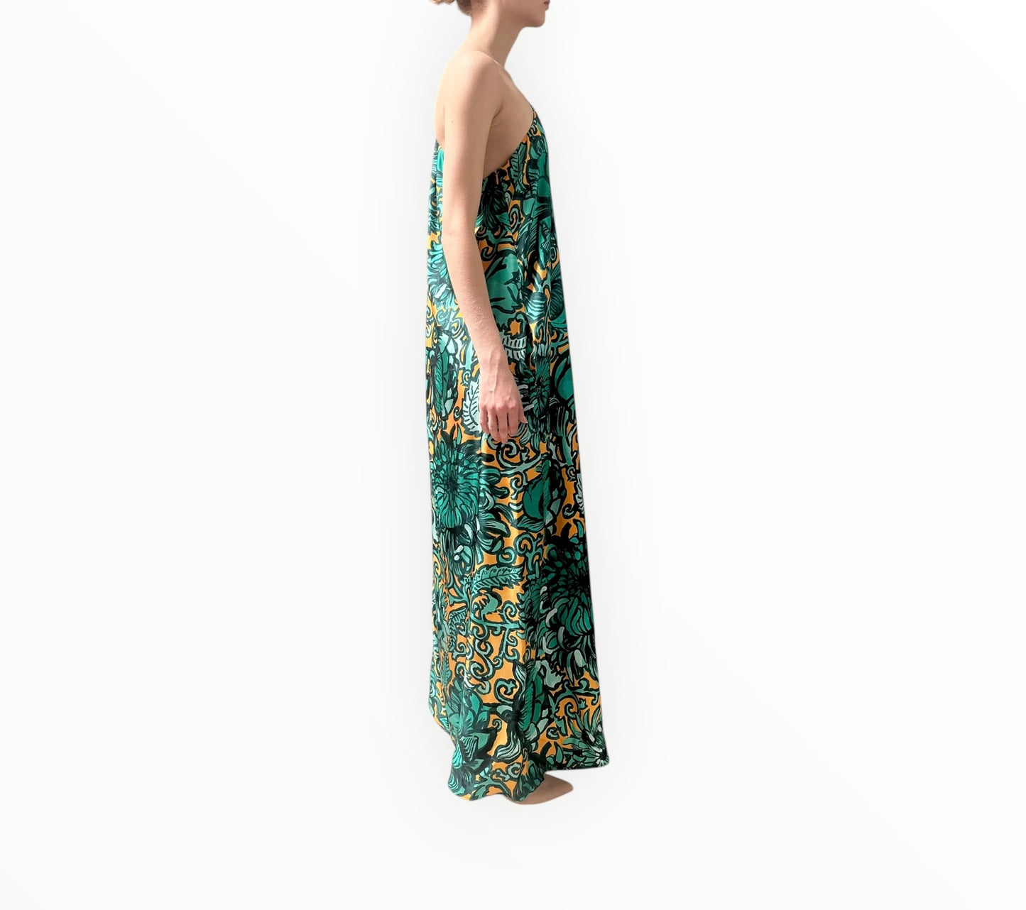 La DoubleJ Roy Maxi Dress - Green/Yellow - Size L