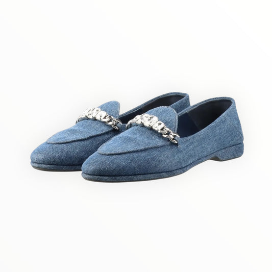 Miu Miu Denim Loafers - Denim - Size 38.5
