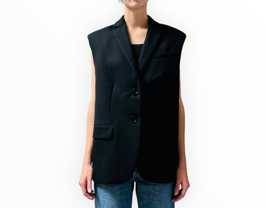 Anine Bing Wool Vest -Black - Size 32- XS