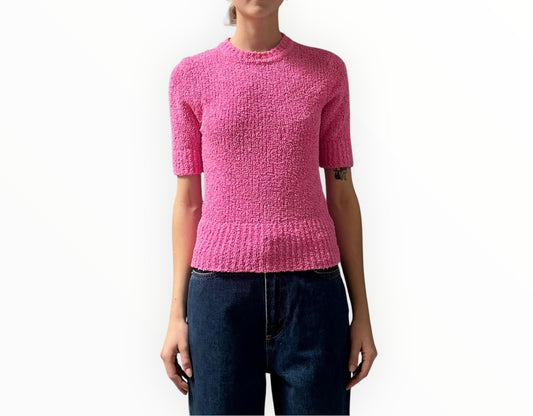 Scanlan Theodore Boucle Slim Fit Sweater - Pink - Size S