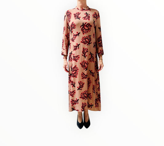 Marni Branch Print Midi Dress - Beige - Size 44