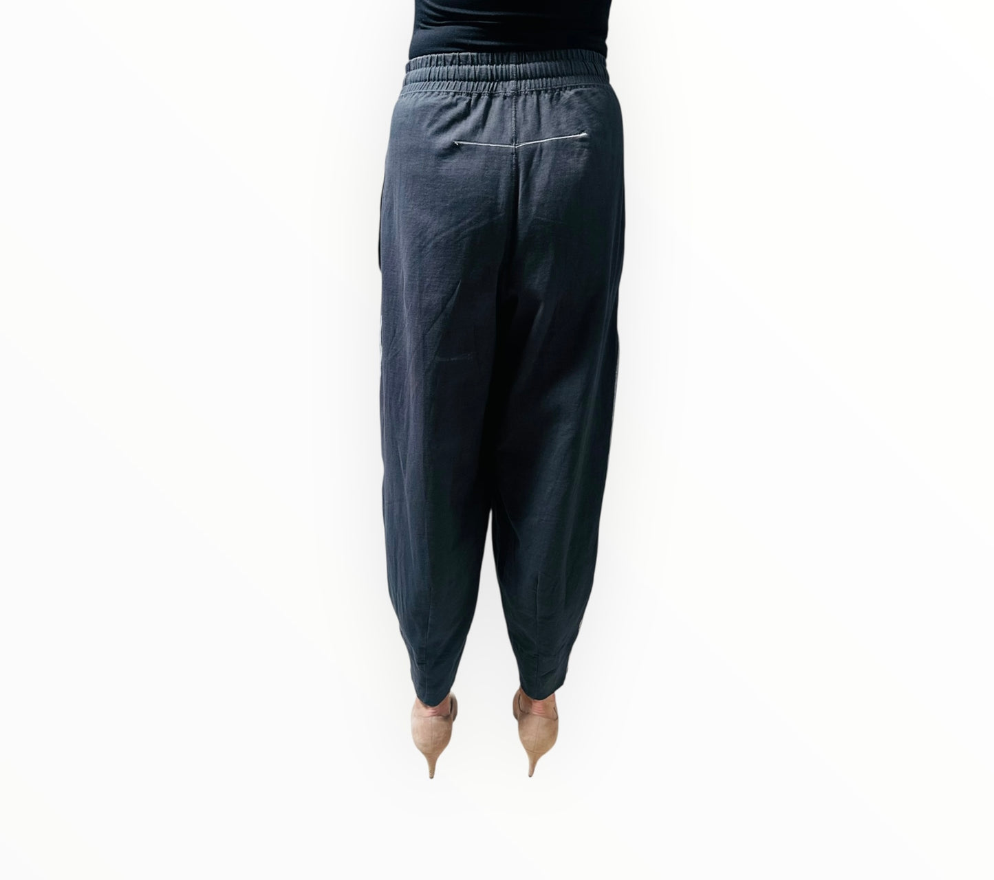 Bassike Barrel Leg Trackpants - Charcoal - Size XS