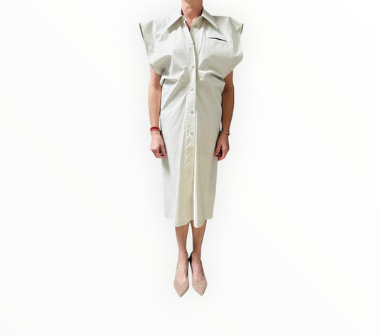 Bottega Veneta Button Through Dress - Taupe - Size 44