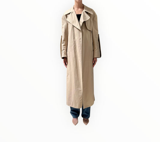 Bassike Trench-Style Coat - Beige - Size 0