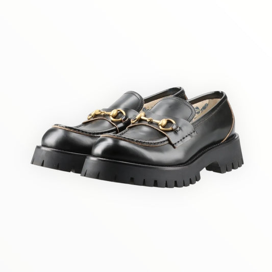 Gucci Lug Sole Loafers - Black - Size 40