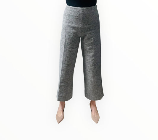 Toteme Clean Wide Leg Pants - Grey Melange - Size 34