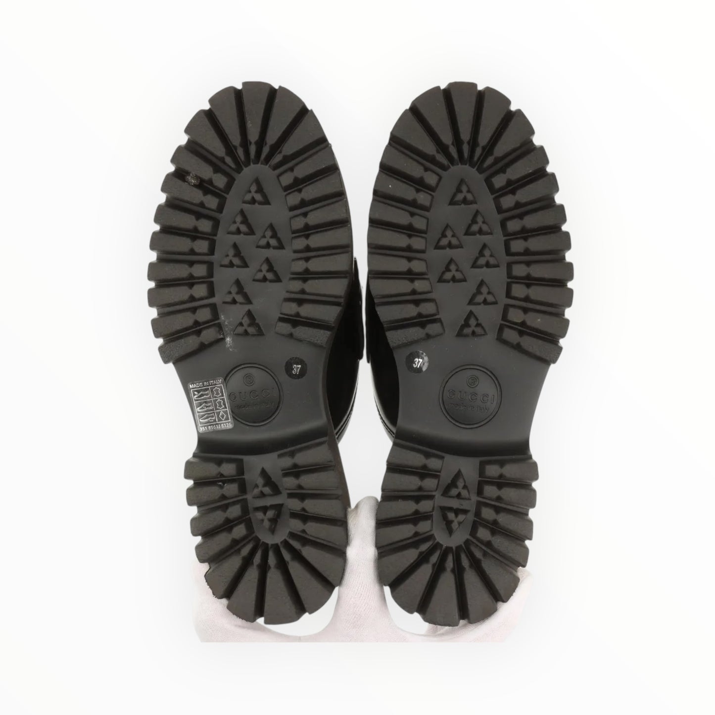 Gucci Horsebit Lug Mules - Black - Size 37