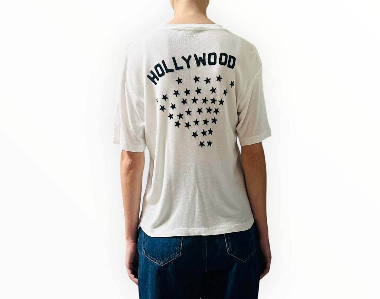 Anine Bing Hollywood Tee - White - Size S