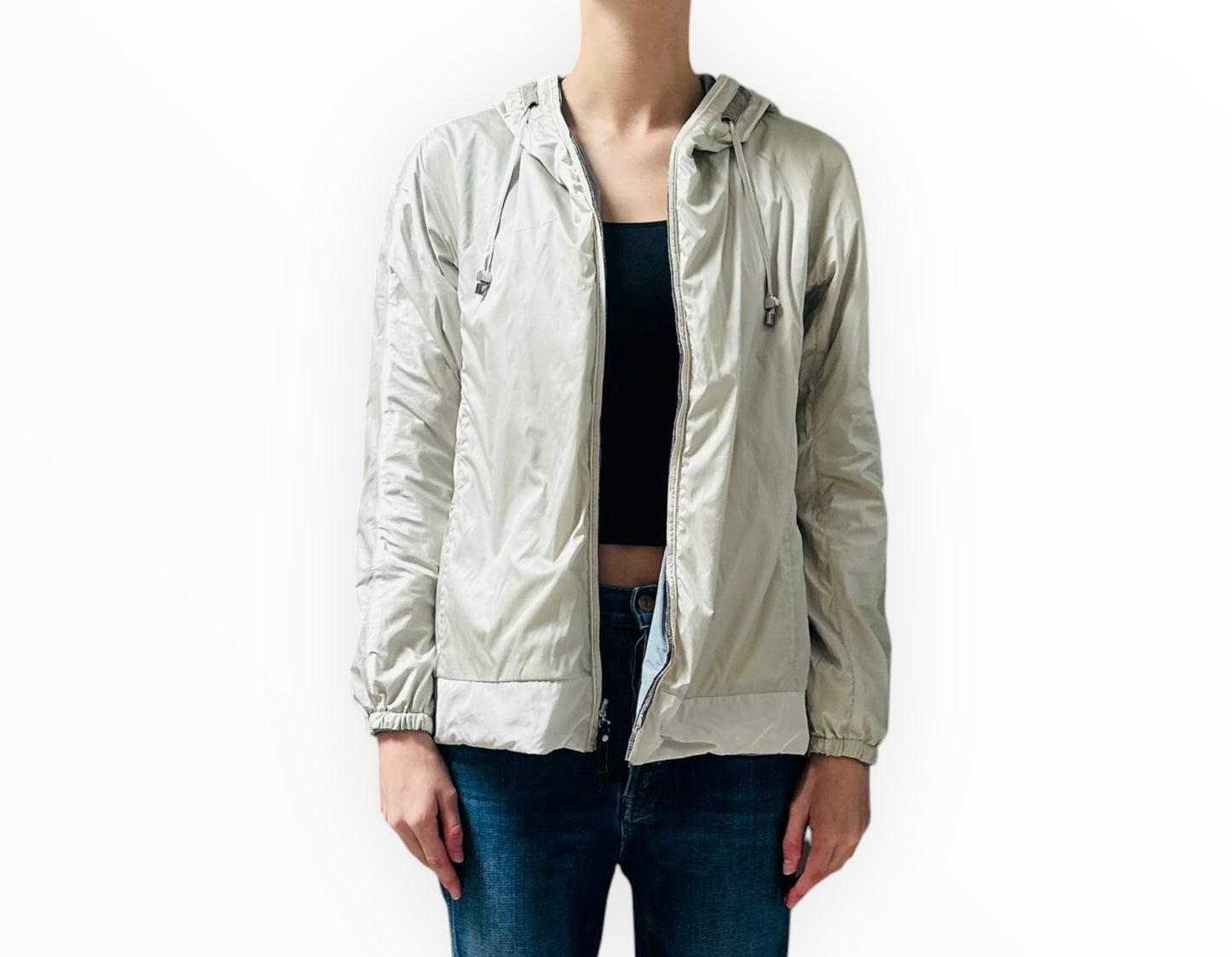 Max Mara Reversible Jacket - Silver/Blue - Size AU12