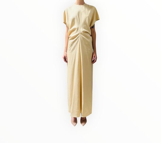 Toteme Slouch Waist Dress - Butter- Size 40