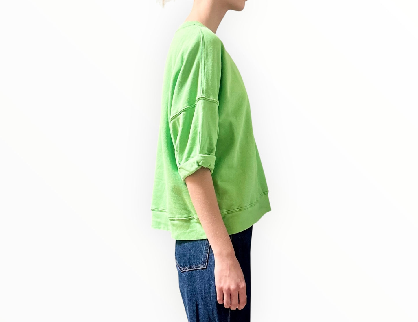 Xirena Short Sleeve Cotton Sweat - Lime - Size S